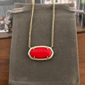 Kendra Scott large Elisa necklace in red